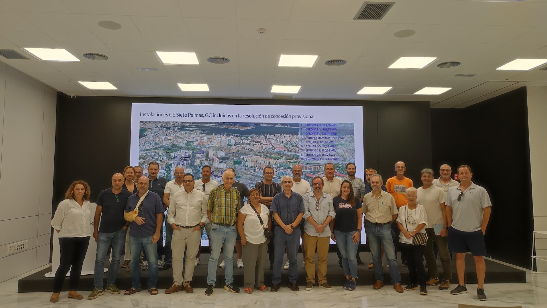 La Comunidad Energética de Siete Palmas obtiene un millón de euros para nueve instalaciones fotovoltaicas